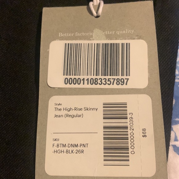 NWT Everlane The High-Rise Skinny Jean regular size 26 - Picture 13 of 14